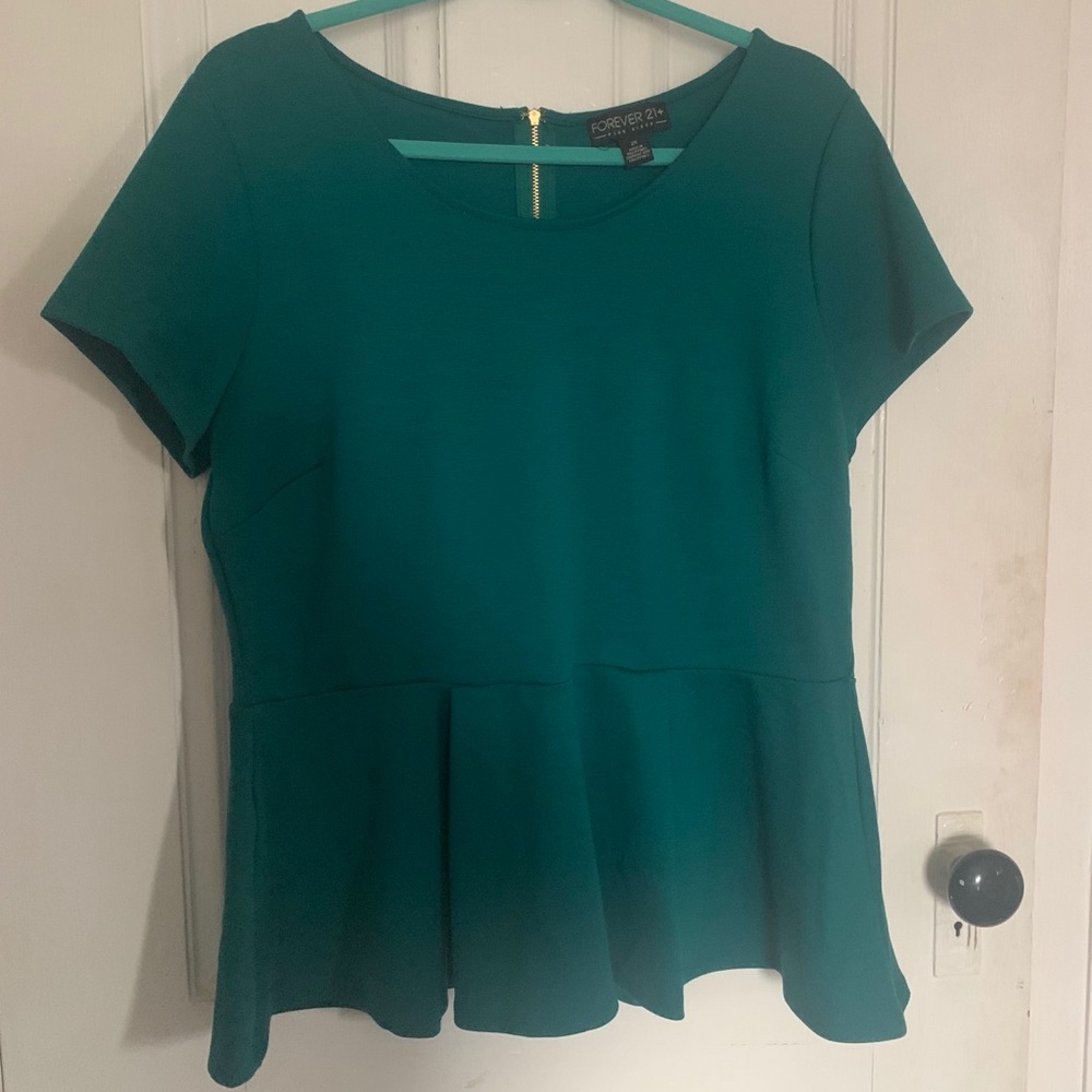 Forever 21 Teal Peplum